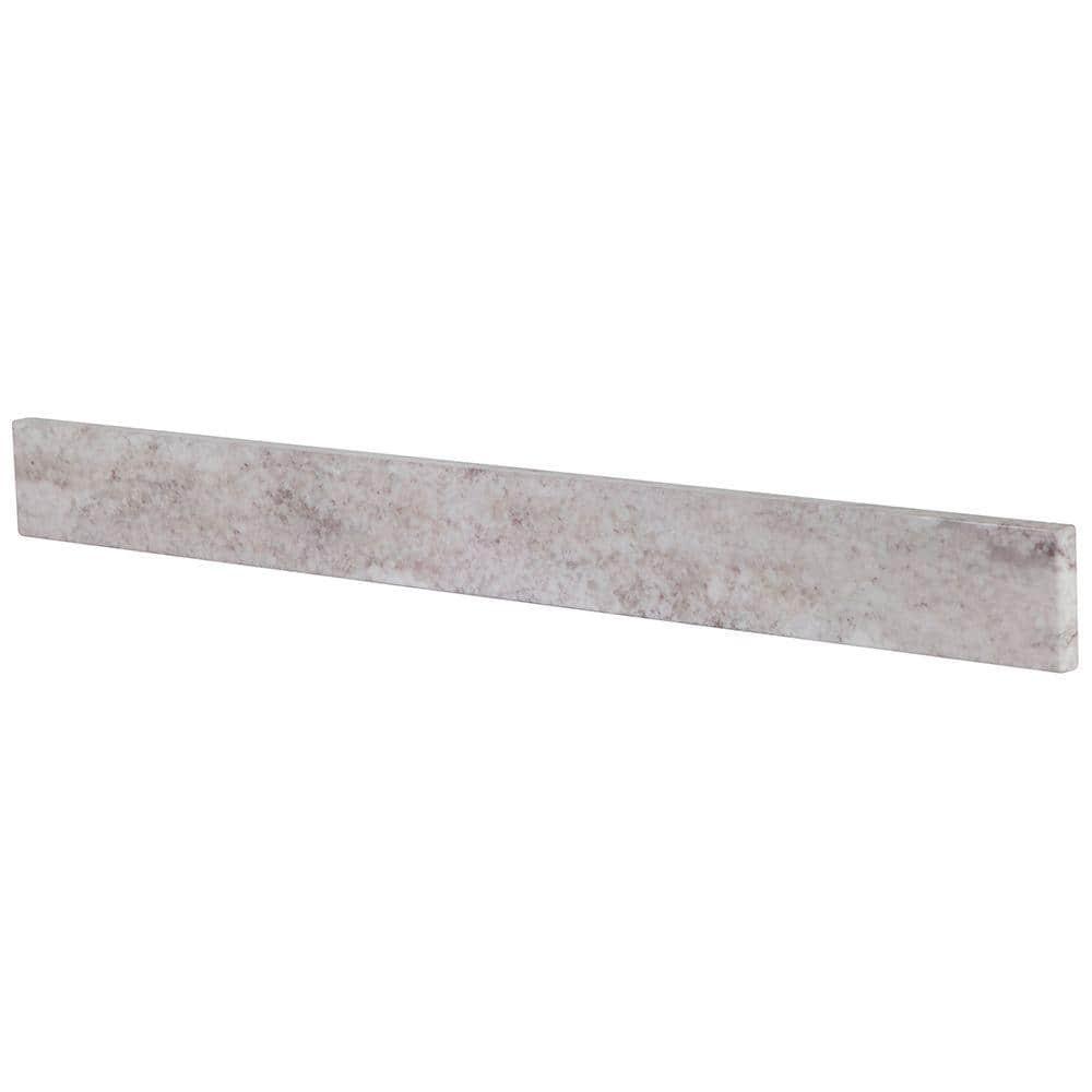 31 in. W Cultured Marble Vanity Backsplash in Winter Mist