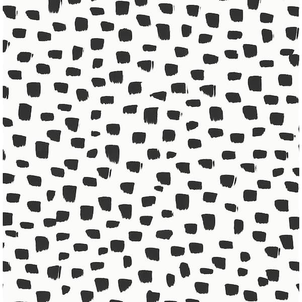 Black Wrapping Paper Roll - Black and White Pattern with Cut Lines for  Birthday