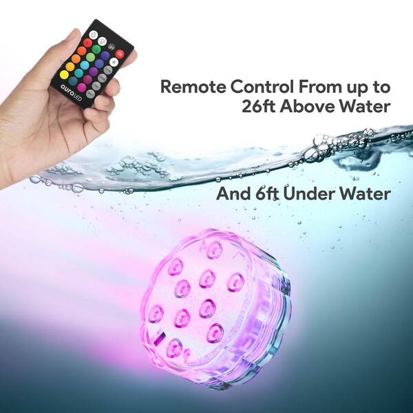 Tzumi Aura LED Color Puck Submersible Light 5636HD - The Home Depot