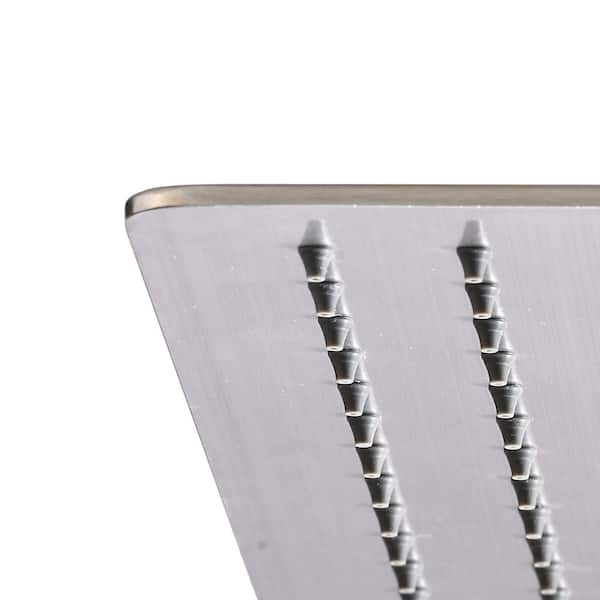 Modern 1-Spray 12 in. Single Ceiling Mount Fixed Shower Head in Brushed Nickel Modern 1-Spray 12 in. Single Ceiling Mount Fixed Shower Head in Brushed Nickel