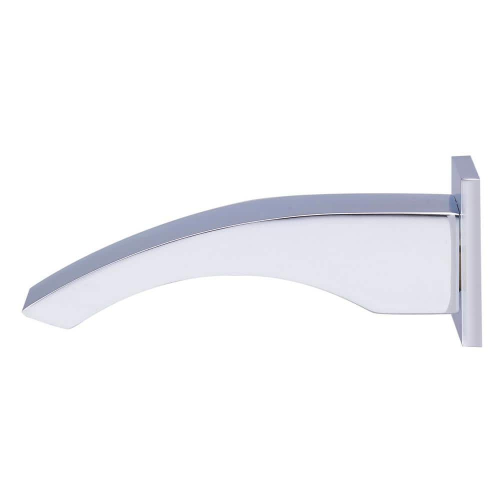 Polished Chrome Wall Mounted Curved Tub Spout