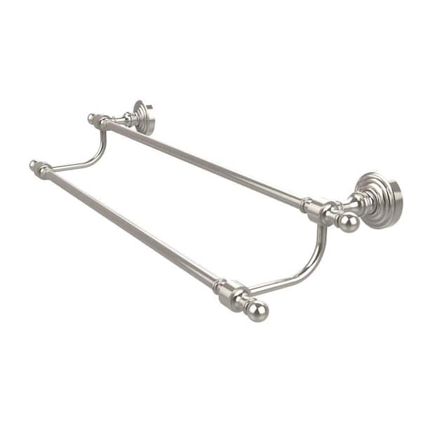 Allied Brass Retro Wave Collection 24 in. Double Towel Bar in Polished Nickel
