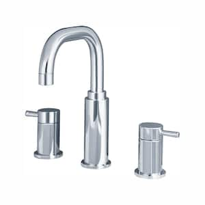 Serin 8 in. Widespread 2-Handle High-Arc Bathroom Faucet in Polished Chrome