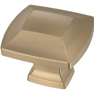 Scalloped Footing 1-3/16 in. (30 mm) Champagne Bronze Rectangular Cabinet Knob