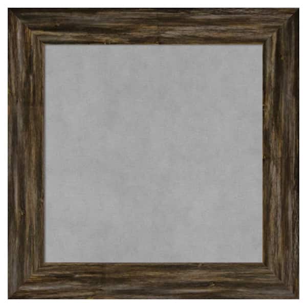 Amanti Art Fencepost Brown Narrow 21 in. x 21 in. Framed Magnetic Board