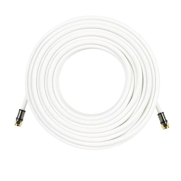 Commercial Electric 100 ft. RG-6 Coaxial Cable - White