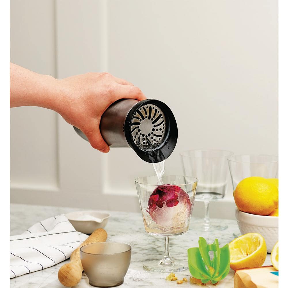 Stainless Steel Cocktail Shaker with Built-In Citrus Reamer