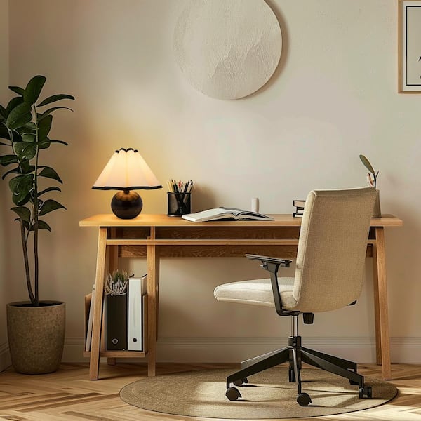 Brightech Blair 10.08 in. Polished Black Midcentury LED Globe
