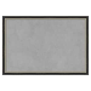 Theo Black Silver Narrow 19 in. x 13 in. Framed Magnetic Board