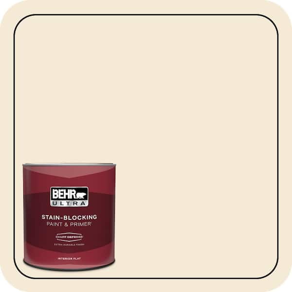 BEHR ULTRA 1 qt. #BXC-47 Marquee White Extra Durable Flat Interior Paint & Primer