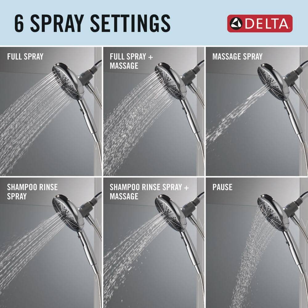 Chrome Multi-Head Handheld Wall Mounted Shower System