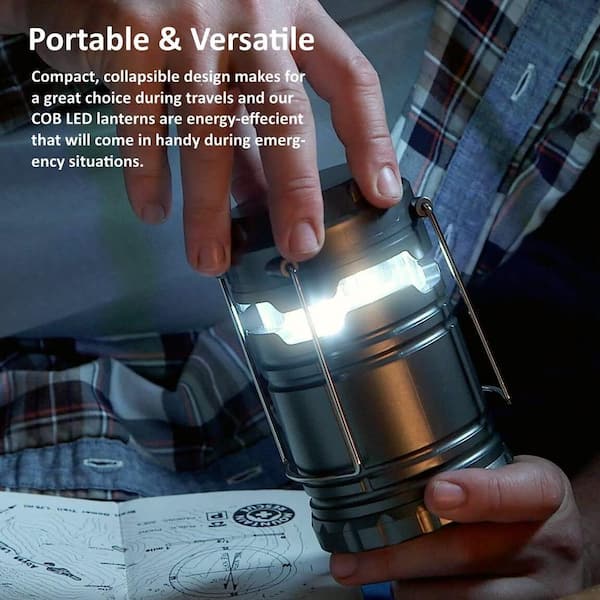 Compact Pop-Up Lantern Powerful 250 Lumen LED Projects Wide Area Light Beam of