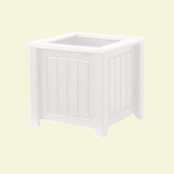 Eagle One North Hampton 12 in. x 12 in. White Recycled Plastic Commercial Grade Planter Box