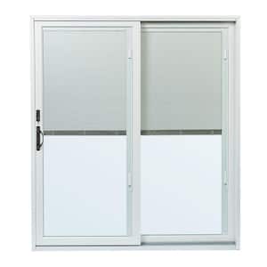 70-1/2 in. x 79-1/2 in. 200 Series White Right-Hand Perma-Shield Gliding Patio Door w/ White Int, Blinds & ORB Hardware