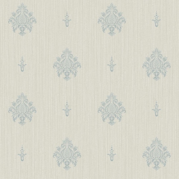 Unbranded Palazzo 2 Collection Blue Italian Motif Vinyl on Non-Woven Non-Pasted Wallpaper Sample