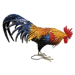 21.25 in. Tall Iron Painted Rooster "Maxwell"
