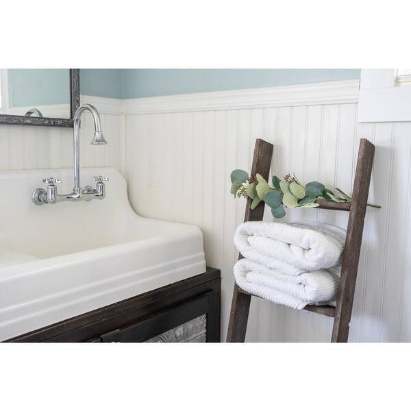 BarnwoodUSA Rustic Farmhouse 36 in. x 13 in. Espresso Wooden Decorative Bookcase Picket Ladder