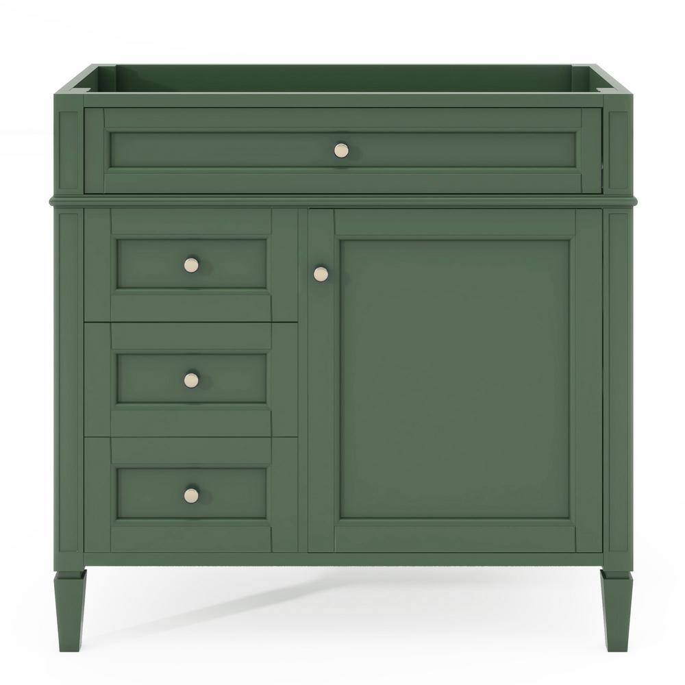 35 in. W x 18 in. D x 33 in. H Bath Vanity Cabinet without Top in Green