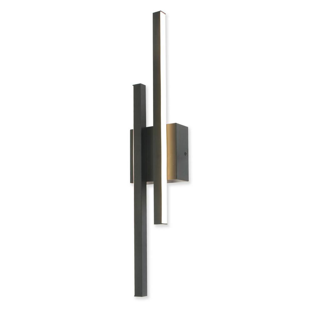 UMEILUCE 24 in. 2Light Black LED Linear Vanity Light Over Mirror