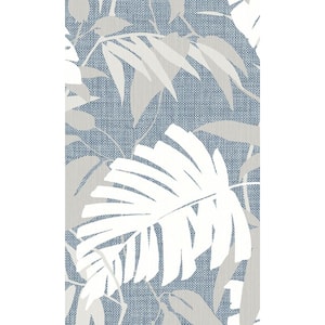 Ocean Swell Palm Leaves Botanical Printed Non-Woven Paper Non-Pasted Textured Wallpaper 60.75 sq. ft.