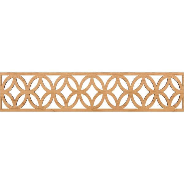 Ekena Millwork Crosby Fretwork 0.375 in. D x 46.75 in. W x 10 in. L Maple Wood Panel Moulding