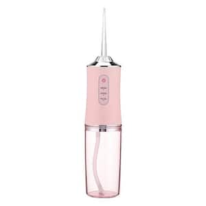 11.06 in. x 2.36 in. x 2.36 in. Portable Oral Irrigator IPX7 Water Jet Floss 3-Mode Oral Care with 4 Nozzles in Pink