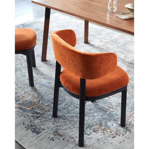 Livabliss Lindo Modern Dining Chair, Brown/Black, 32 in. H x 19 in. W x 21 in. D, 32 in. H x 19 in. W x 21 in. D