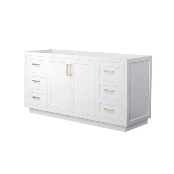 Wyndham Collection Miranda 65.25 in. W x 21.75 in. D x 33 in. H Single Bath Vanity Cabinet without Top in White