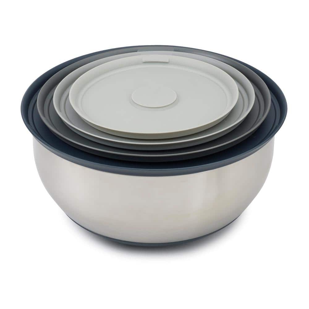 Stainless Steel Nesting Prep & Store Bowl Set with Lids