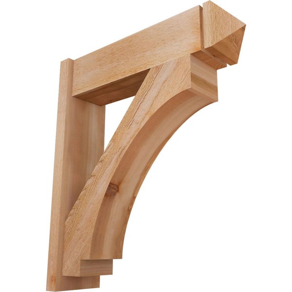 Ekena Millwork 8 in. x 34 in. x 30 in. Imperial Arts and Crafts Rough Sawn Western Red Cedar Outlooker