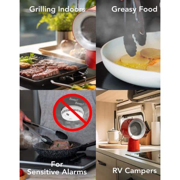 airhood オレンジファン airhood Orange Portable Kitchen Air Cleaner w/ Activated