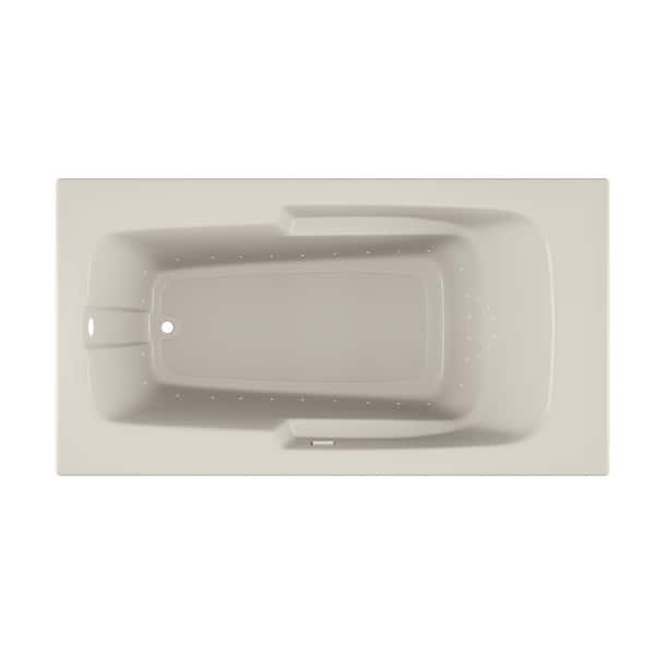 CETRA 60 in. x 32 in. Rectangular PURE AIR Bathtub with Left Drain in Oyster
