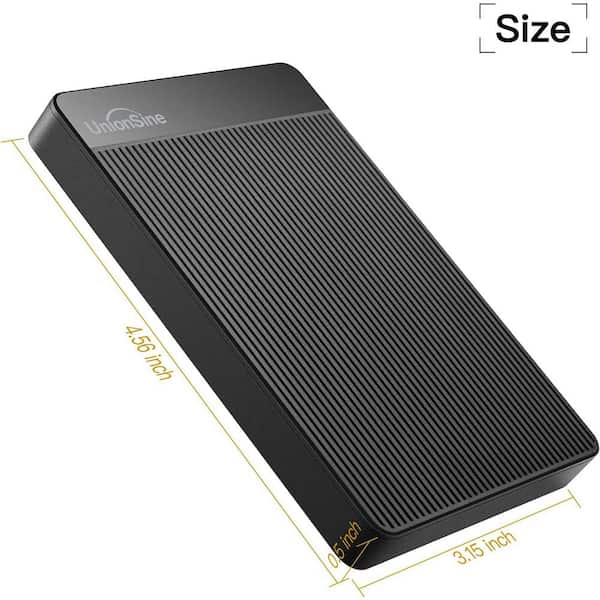EKIEUDL - 500GB Ultra Slim Portable External Hard Drive HDD-USB 3.0, Ultra-Fast Data Transfers for PC  and  Laptop, Black