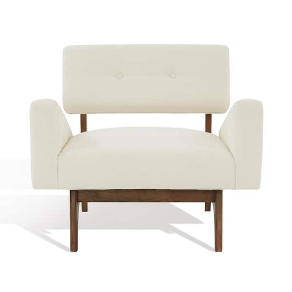 SAFAVIEH Davidson Ivory/Dark Brown Accent Chair