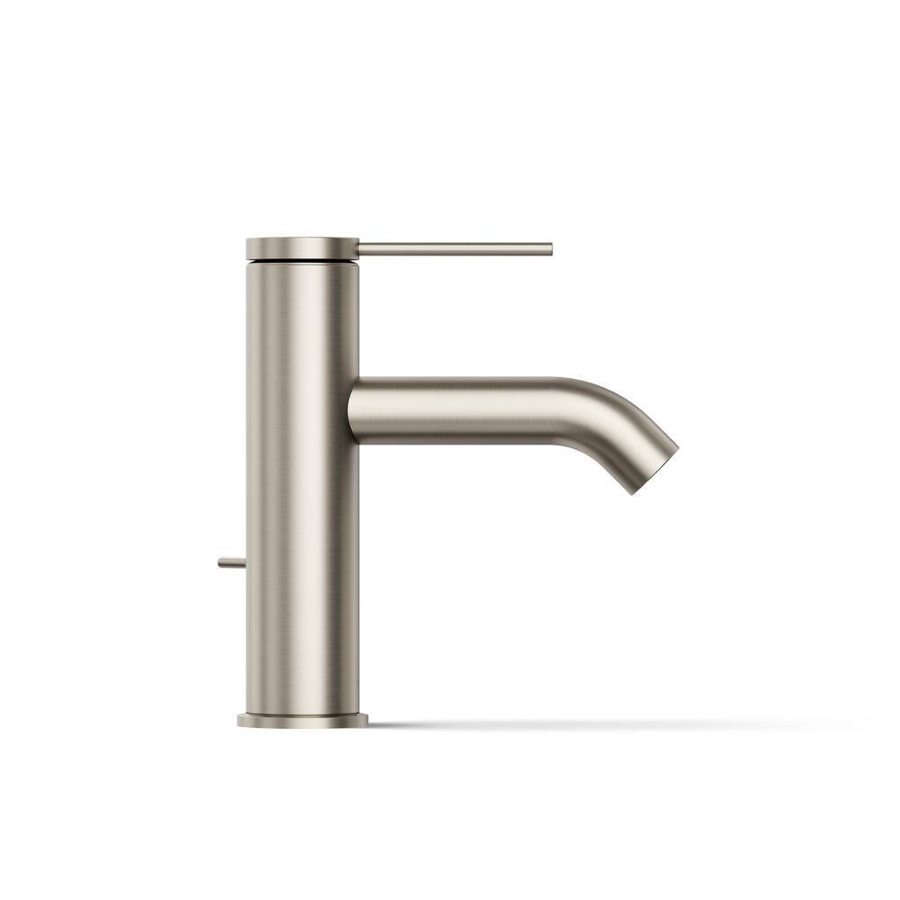Components Brushed Nickel Single-Handle Low-Arc Bathroom Faucet