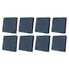 8Pcs Stretch Peacock Blue Chair Covers