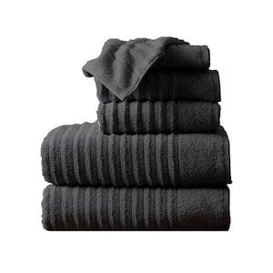 6-Piece Chocolate Luxury Quick Dry 100% Cotton Bath Towel Set
