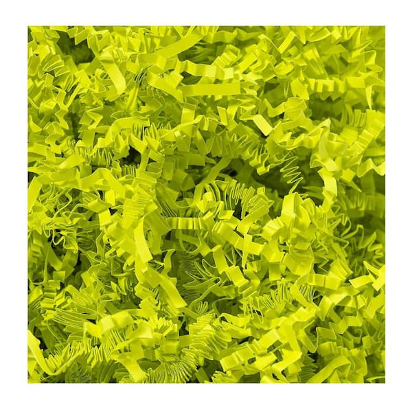 2 lb. Light Green Crinkle Cut Paper Shred Filler for Gift Boxes and Baskets - Eco-Friendly Cushioning for Packaging