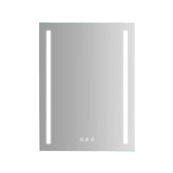 Unbranded 24 in. W x 32 in. H Rectangular Frameless Anti-Fog LED Light Wall-Mounted Bathroom Vanity Mirror