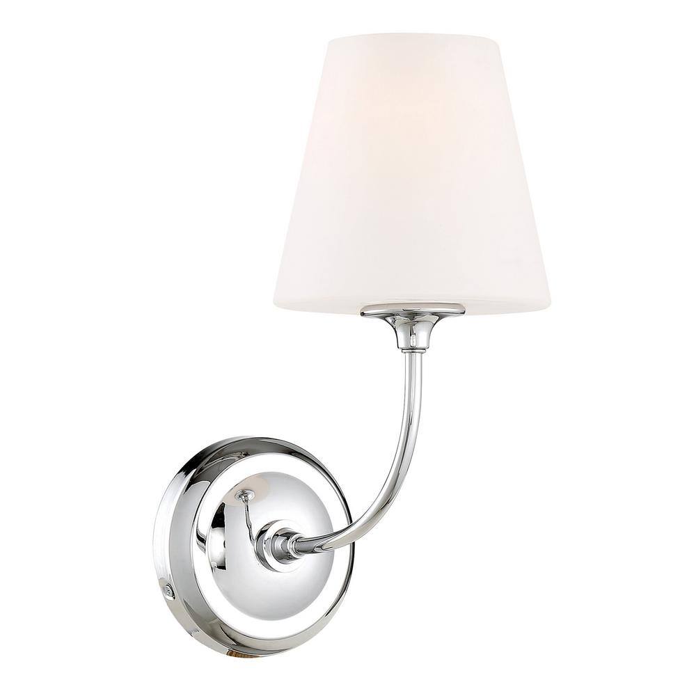 Sylvan 1 Light Polished Chrome Wall Sconce price history on PriceWatchPro