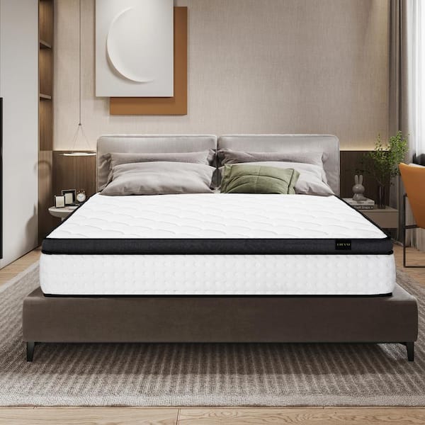 White Morden Queen Medium Memory Foam 12 in. Bed-in-a-Box Mattress