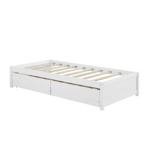 Victoria White Twin Daybed Solid Wood with Drawers