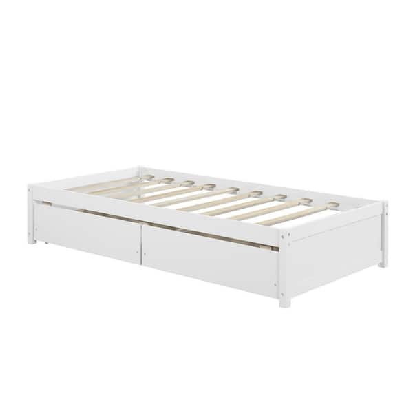 Utopia 4niture Victoria White Twin Daybed Solid Wood with Drawers