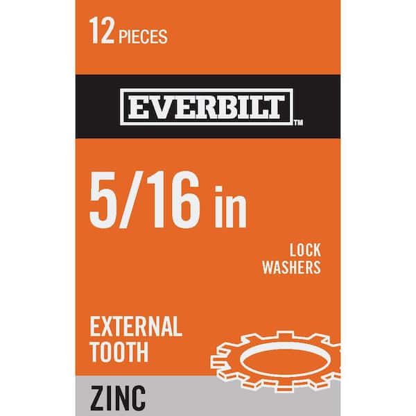 Everbilt 12-Pieces 5/16 in. Zinc-Plated External Tooth Lock Washer