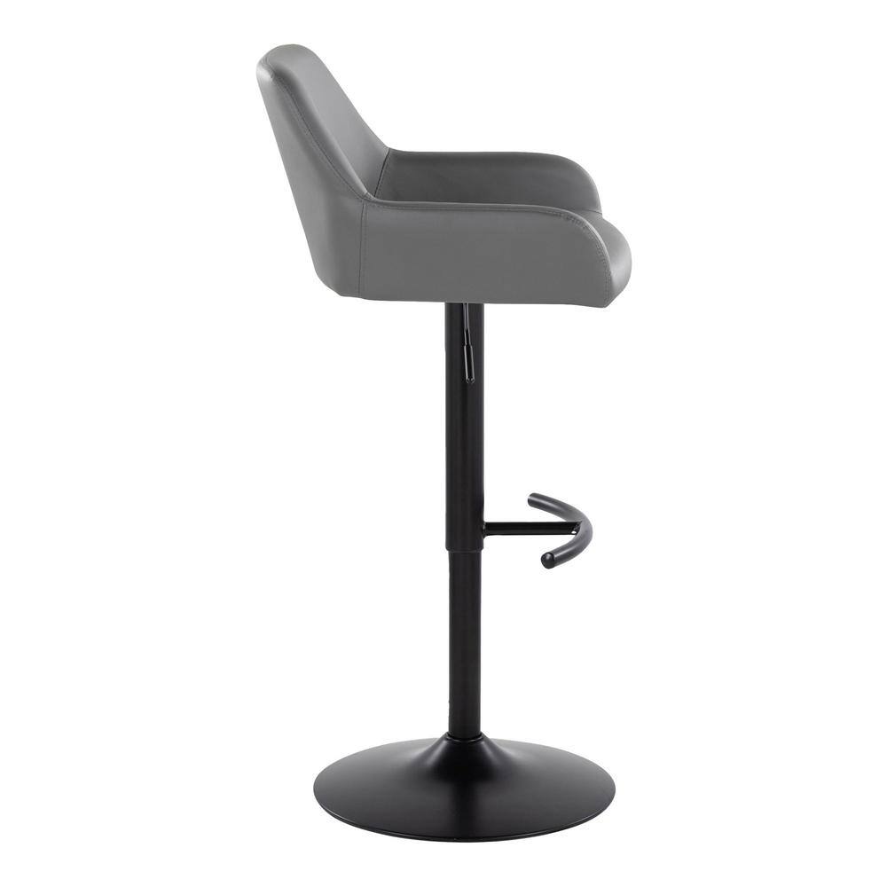Daniella Black Adjustable Swivel Metal Barstool Set