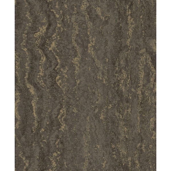 Charcoal Marble Striation Tectured Wallpaper Print Non-Woven Non-Pasted Textured Wallpaper 57 sq. ft.