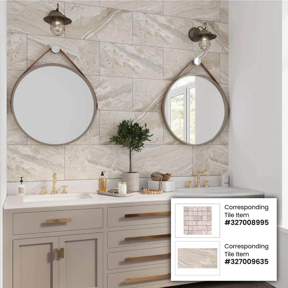 Splendor Beige Matte Porcelain Rectangular Wall and Floor Tile