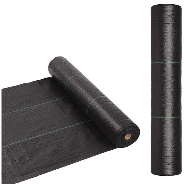 3 ft. x 300 ft. Woven Landscape Fabric-Heavy Duty Weed Barrier for Garden, Driveway and Yard-Black