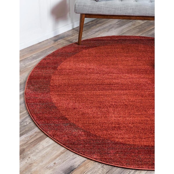 Del Mar Abigail Terracotta 6' 0 x 6' 0 Round Rug
