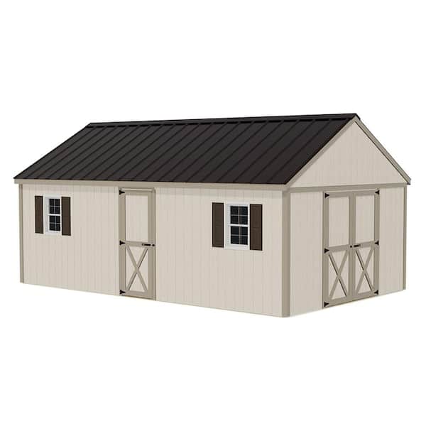 Shedquarters 12 ft. x 20 ft. Wood Shed Kit with Spacious Barn Doors and Extra Walk-In Door (240 sq. ft.)